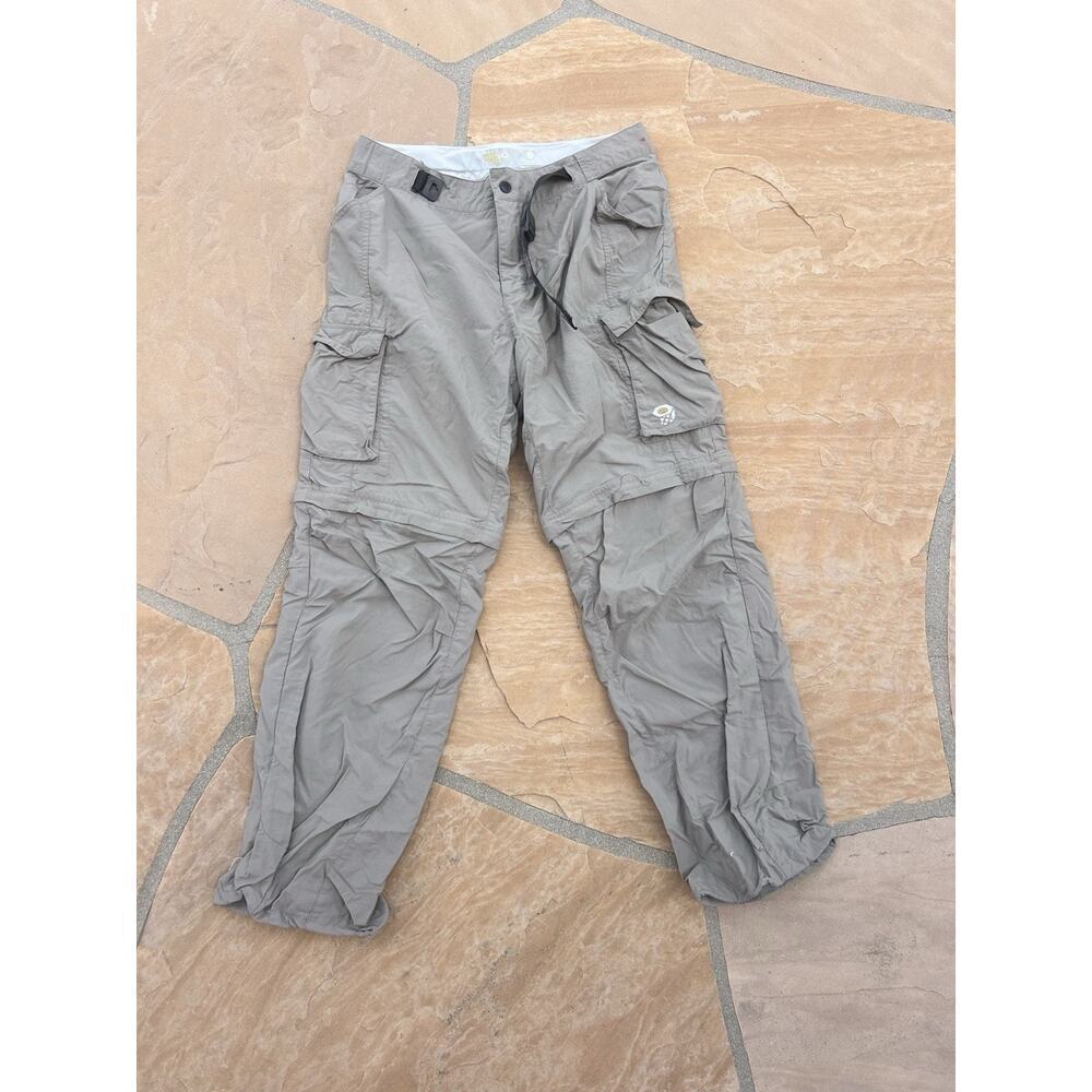 Mountain Hardwear Convertible Pants Mens M Beige Cargo Outdoor